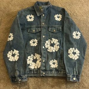 Denim Tears Cotton Wreath Denim Jacket Blue